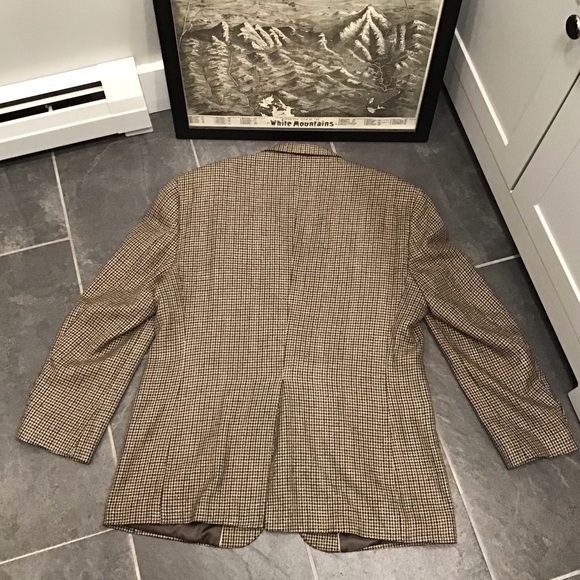 Haggar Houndstooth Blazer Checkered Plaid Suit Jacket Structured Sports Coat 42R - Picture 5 of 16